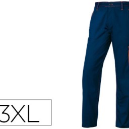 Pantalón de trabajo 5 bolsillos color azul naranja talla 3XL